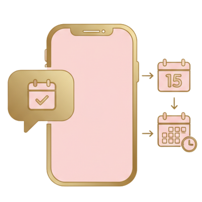 Ícono minimalista que representa compartir los detalles del evento, como fecha, lugar y estilo, parte del proceso de creación en Invitacion.Social.